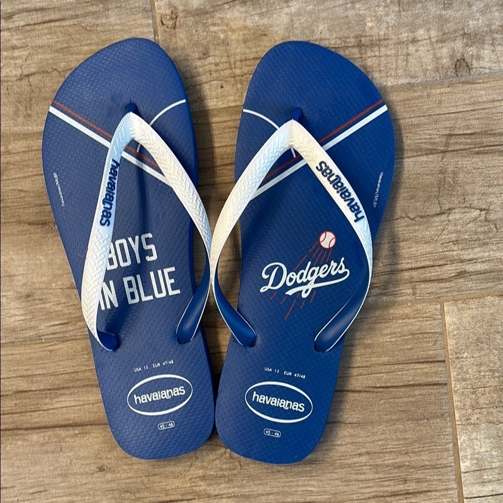 Dodgers Flip Flops. NWOT